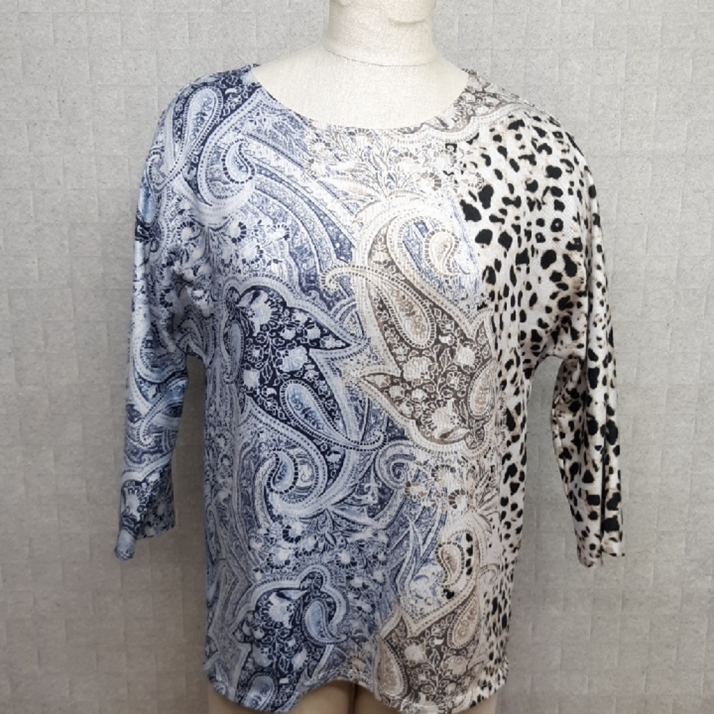 Chico's Dolman Sleeve Multi Media Sweater